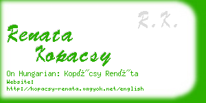 renata kopacsy business card